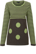 Stripe & Spot Print Sweater