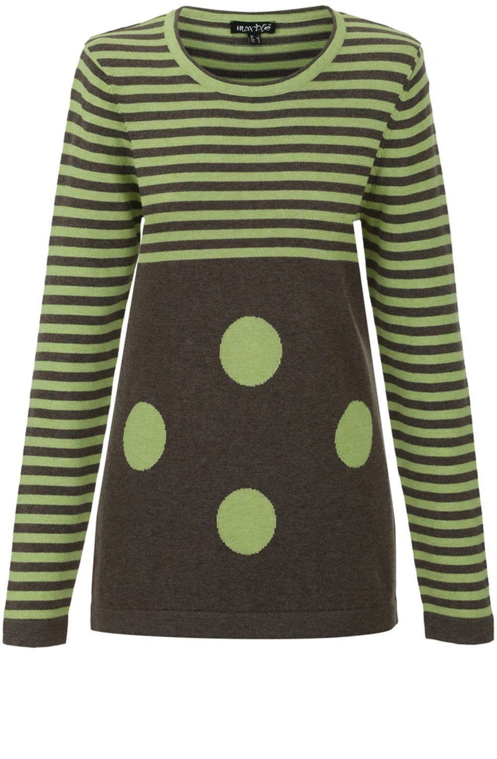 Stripe & Spot Print Sweater