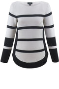 Marble Striped Black and White Jumper