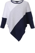 Striped Poncho Style Jumper