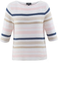 Marble Striped three quarter sleeved Jumper