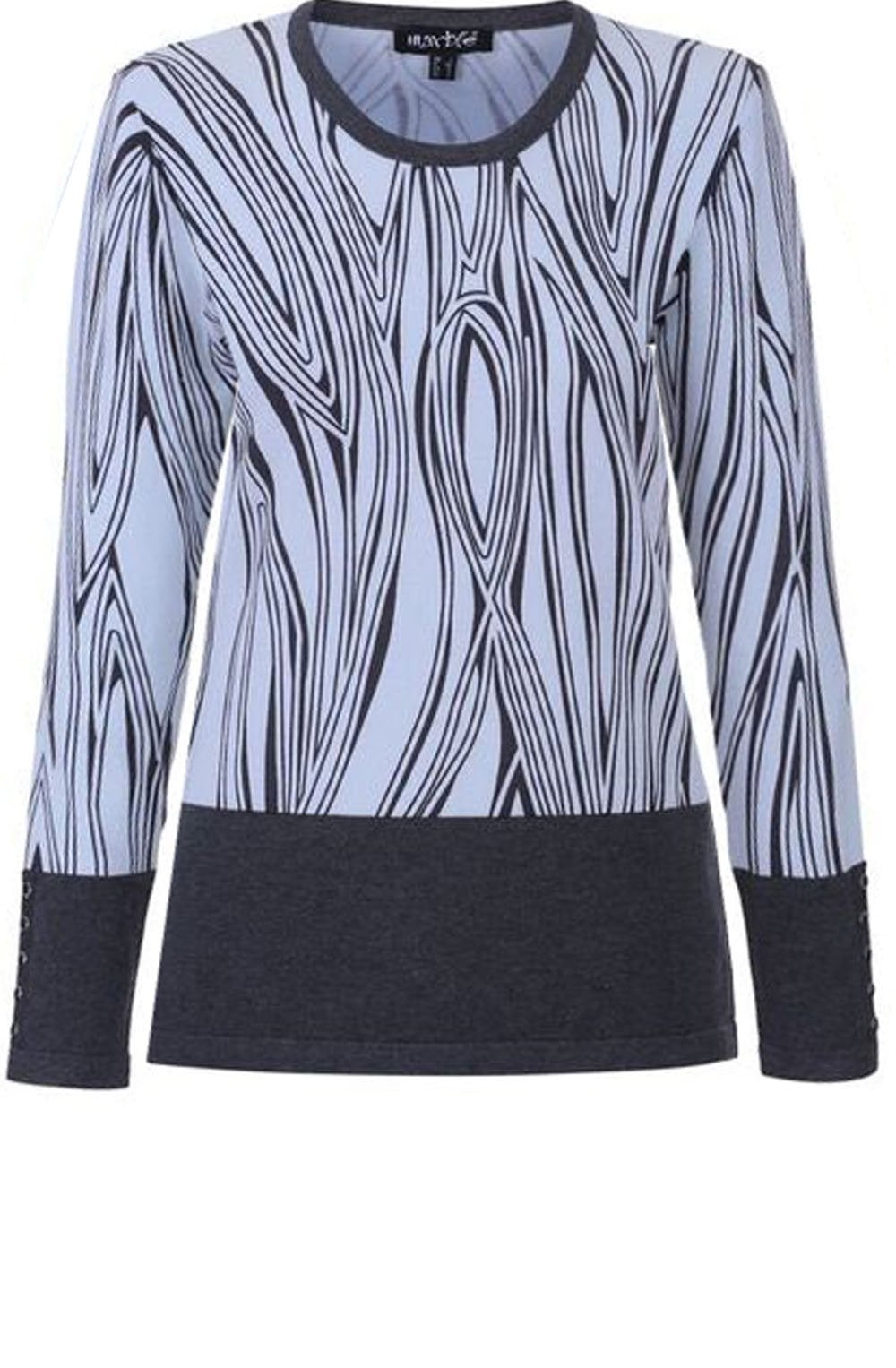 Swirl grey and pale blue Sweater