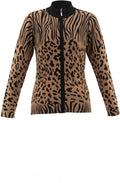 Tan & Black Animal Print Cardigan