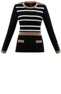 Tan & Black Stripe Jumper