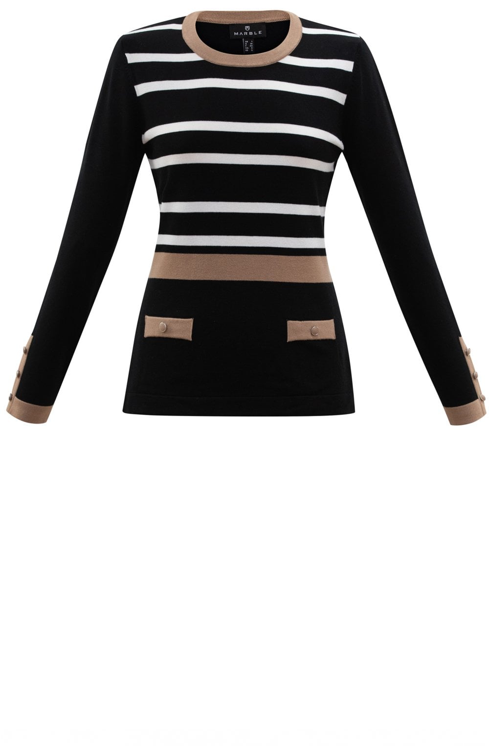 Tan & Black Stripe Jumper