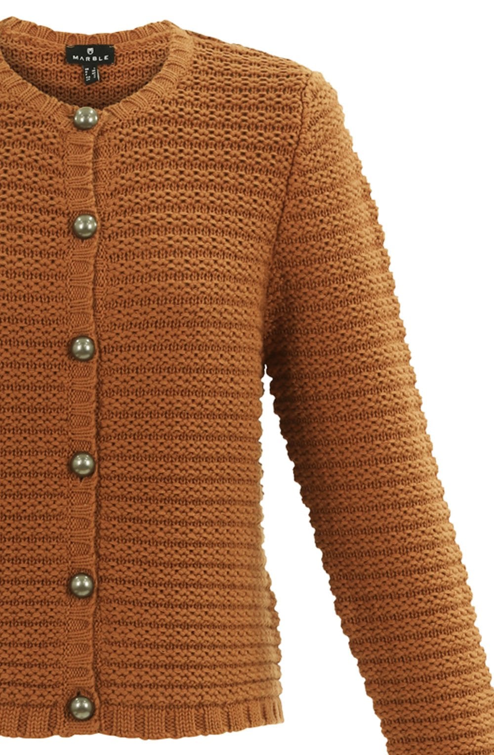 Tan Cotton Mix Chunky Knit Cardigan