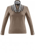 Tan Detachable Snood Jumper