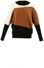 Tan Ribbed Knit Batwing Jumper