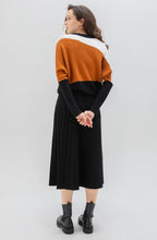 Tan Ribbed Knit Batwing Jumper