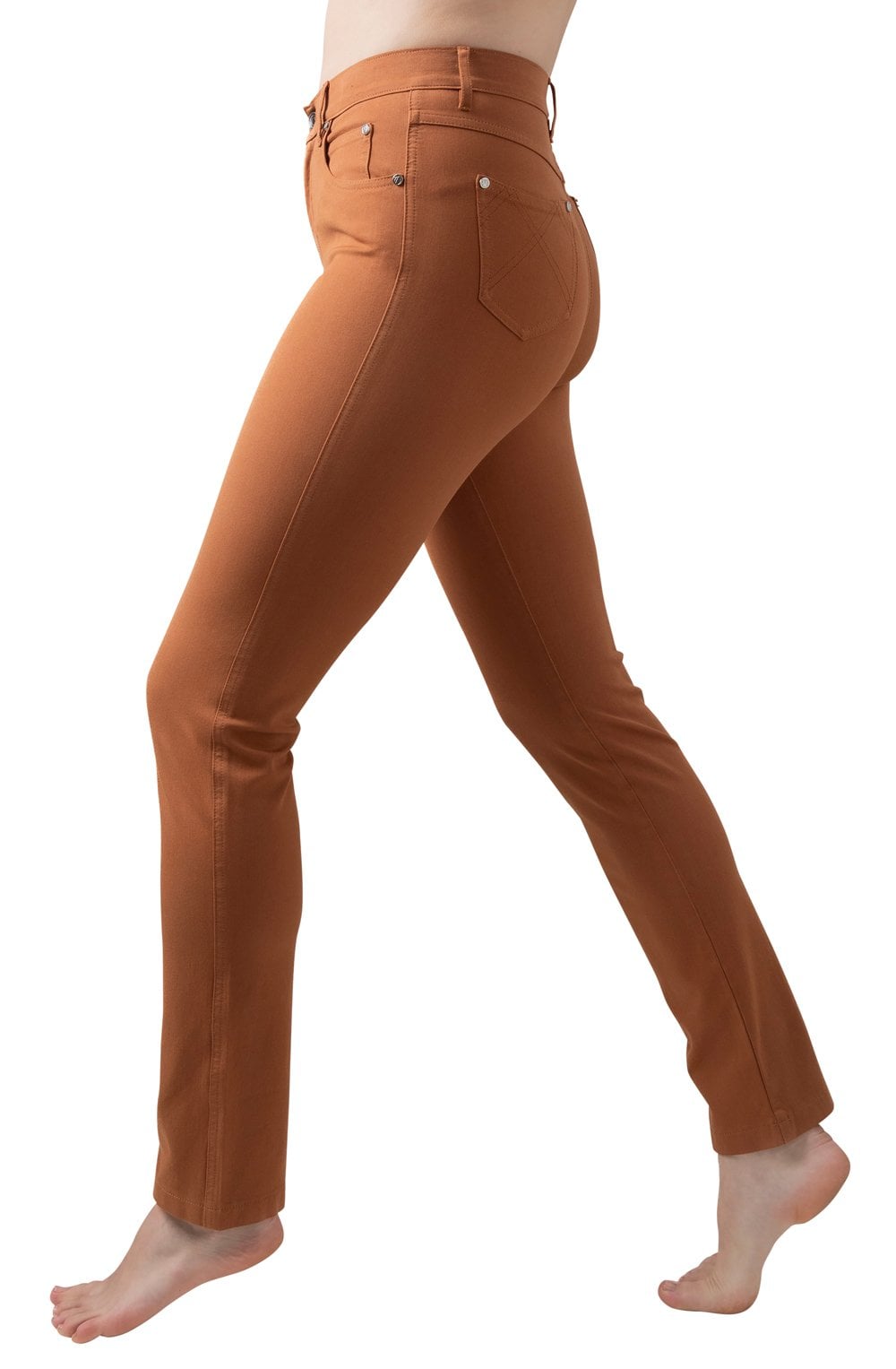Tan Straight Leg Jeans