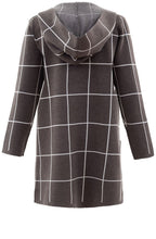 Taupe Check Cardigan