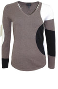 Taupe Circular Design Jumper