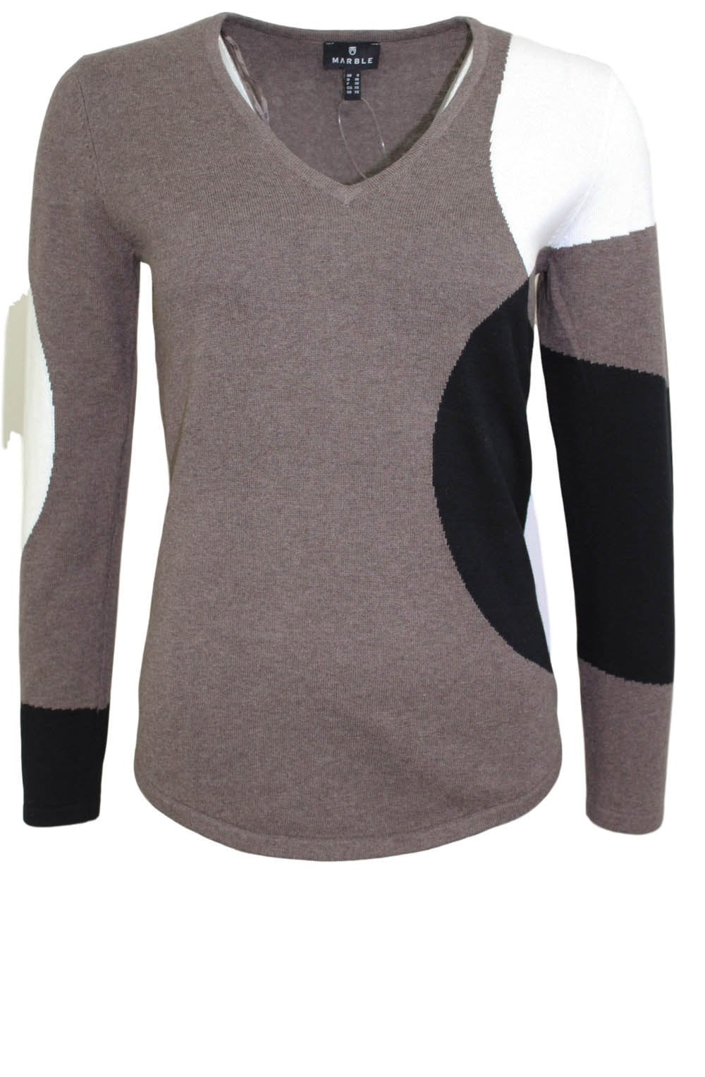 Taupe Circular Design Jumper