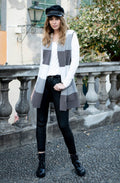 Taupe Stripe Design Waistcoat