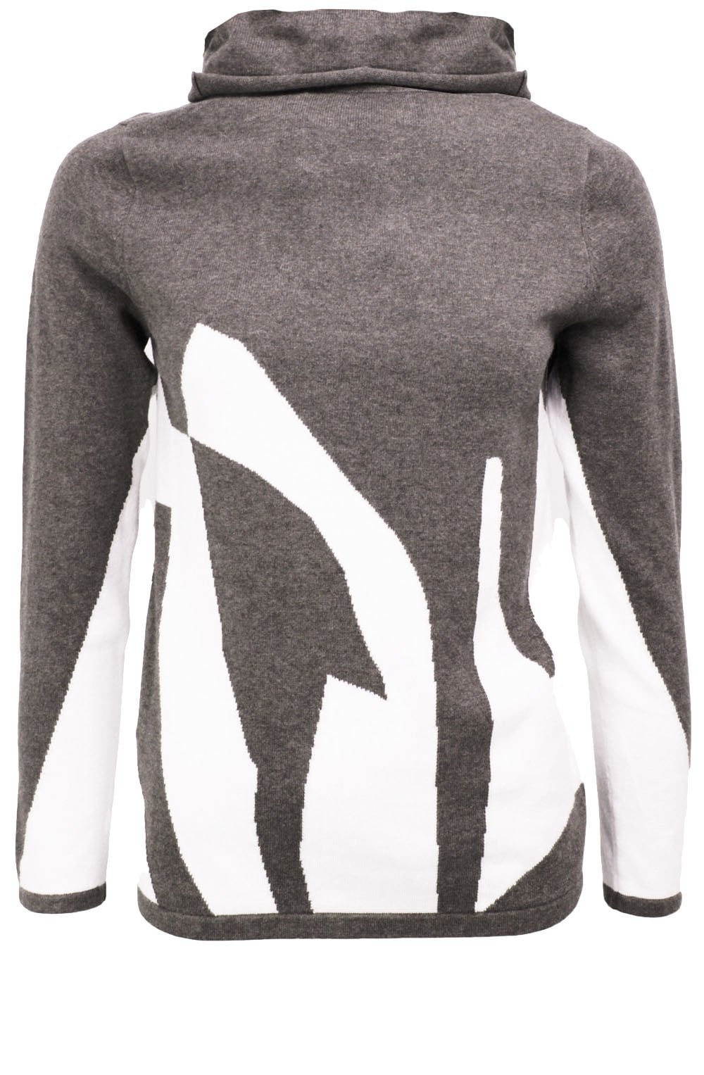 Taupe & White Design Jumper