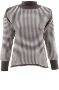 Taupe Woven Knit Jumper