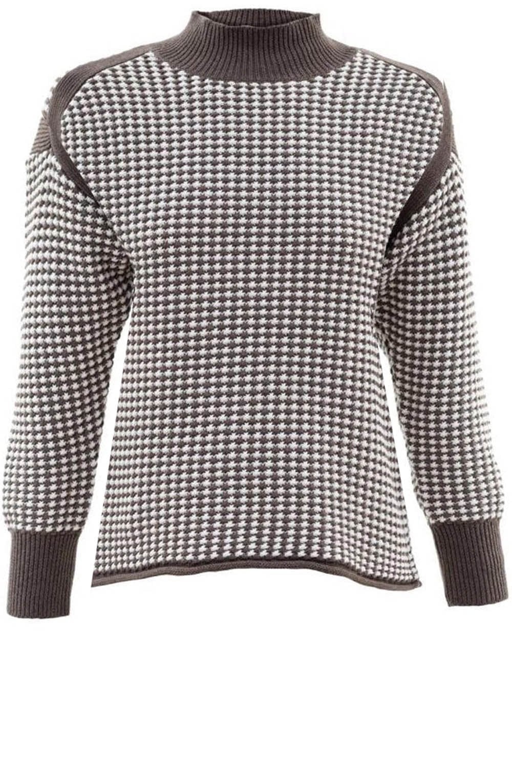 Taupe Woven Knit Jumper