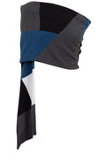 Teal Black Design Scarf