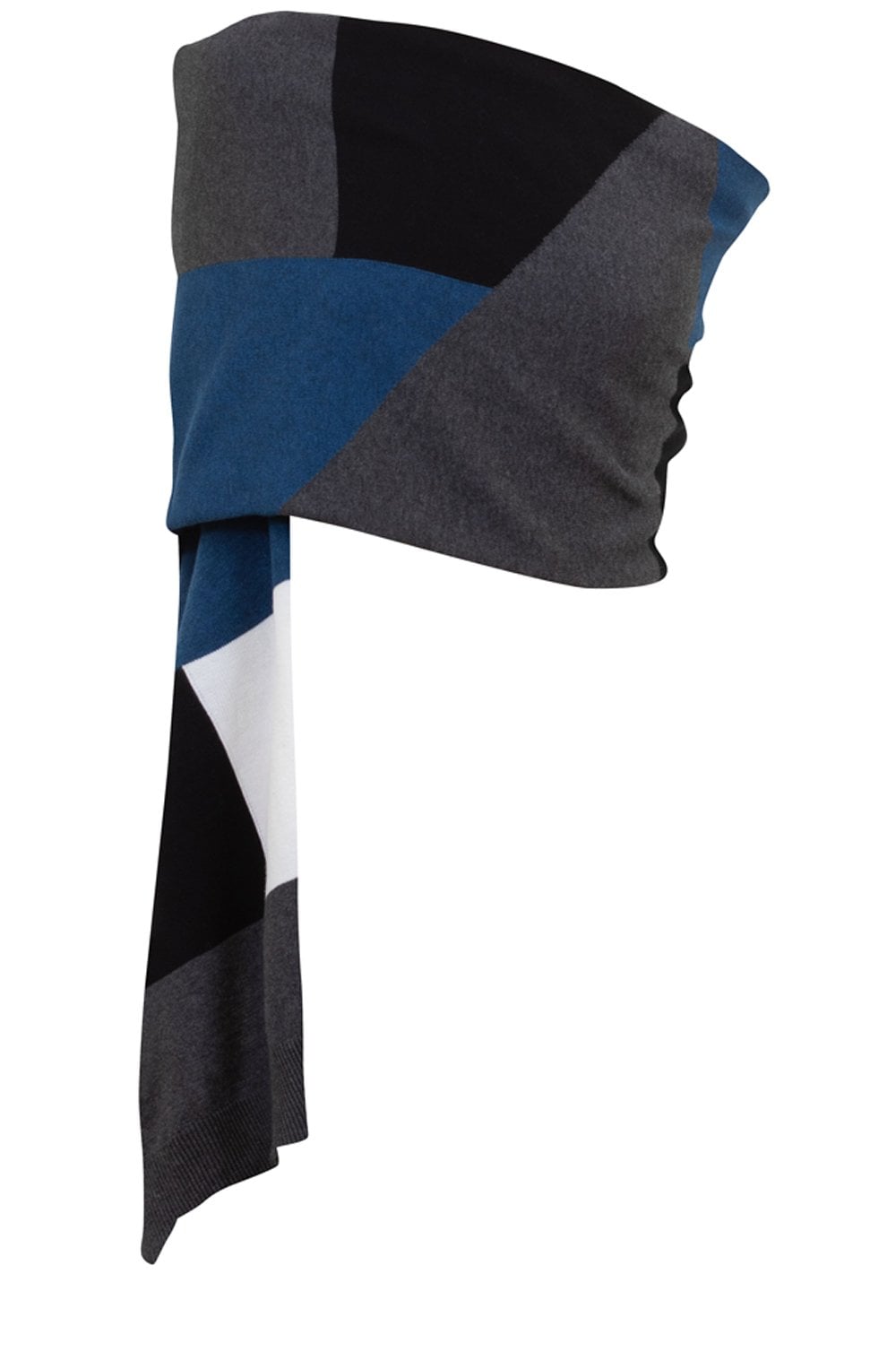 Teal Black Design Scarf