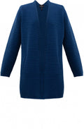 Teal Textured Ribbed Cardigan