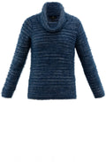 Teal Textured Striped Jumper