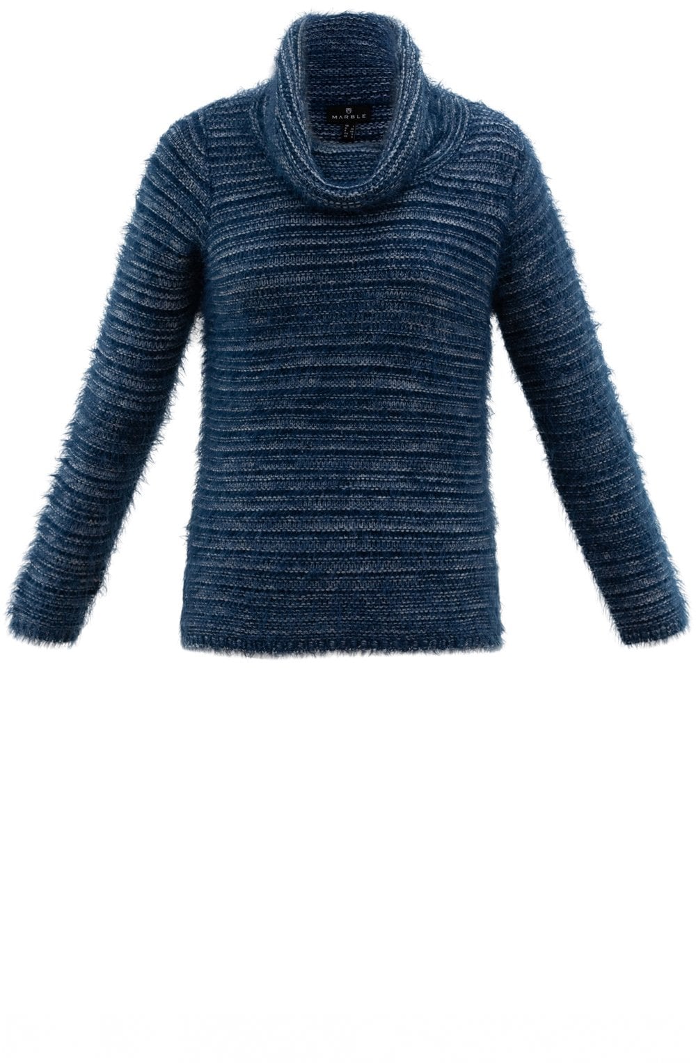 Teal Textured Striped Jumper