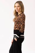 Tobacco and Black Animal Print Jumper