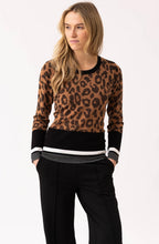 Tobacco and Black Animal Print Jumper