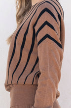 Tobacco and Black Batwing Tapered Jumper