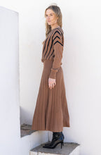 Tobacco and Black Batwing Tapered Jumper