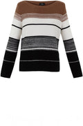 Tobacco and Black Distorted Stripe Jumper