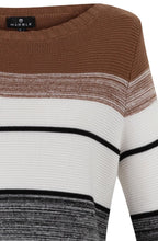 Tobacco and Black Distorted Stripe Jumper