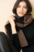 Tobacco and Black Oversized Buffalo Check Scarf