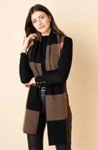 Tobacco and Black Oversized Buffalo Check Scarf