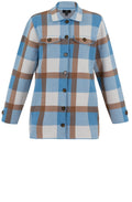 Tobacco and Powder Blue Knitted Shacket