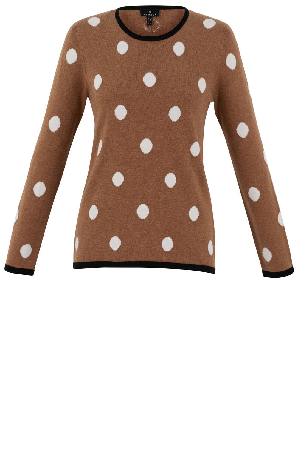 Tobacco and White Spot Print Jumper