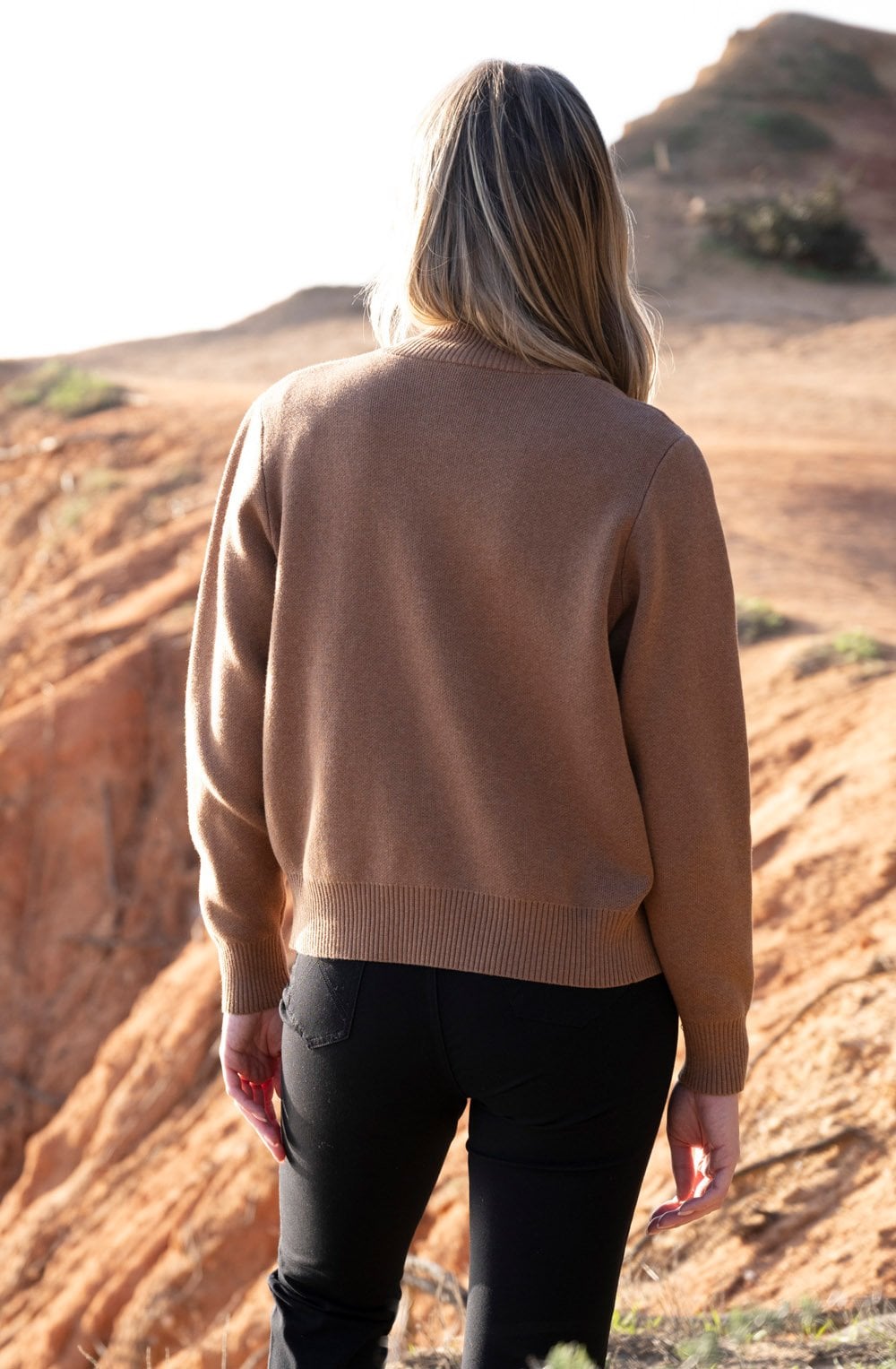 Tobacco Bomber Style Cardigan