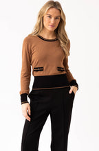 Tobacco Contrast Hem and Cuffs Jumper