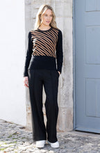 Tobacco Diagonal Stripes and Colour Block Jumper