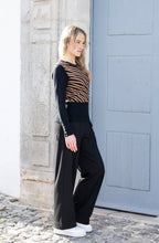 Tobacco Diagonal Stripes and Colour Block Jumper