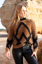 Tobacco Feather Yarn Reversible Cardigan
