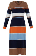Tobacco Knitted Maxi Dress With Removable Snood