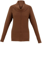 Tobacco Oversized Cowl Neck Relaxed Jumper