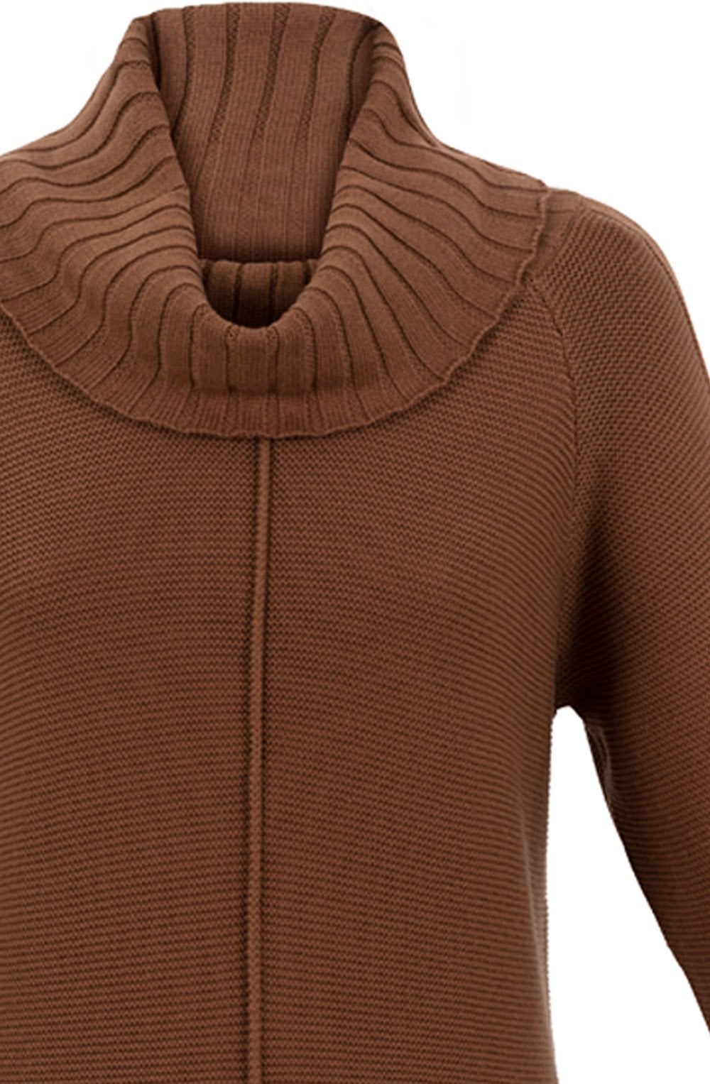 Tobacco Oversized Cowl Neck Relaxed Jumper