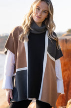 Tobacco Poncho with Removable Snood