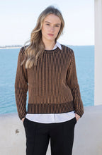 Tobacco Ribbed Knit Removable Snood Jumper