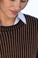 Tobacco Ribbed Knit Removable Snood Jumper