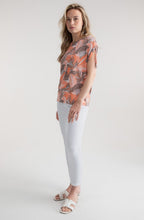 Toffee Brown and Orange Drawstring Shouldered Top
