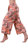 Toffee Brown and Orange Jersey Culottes