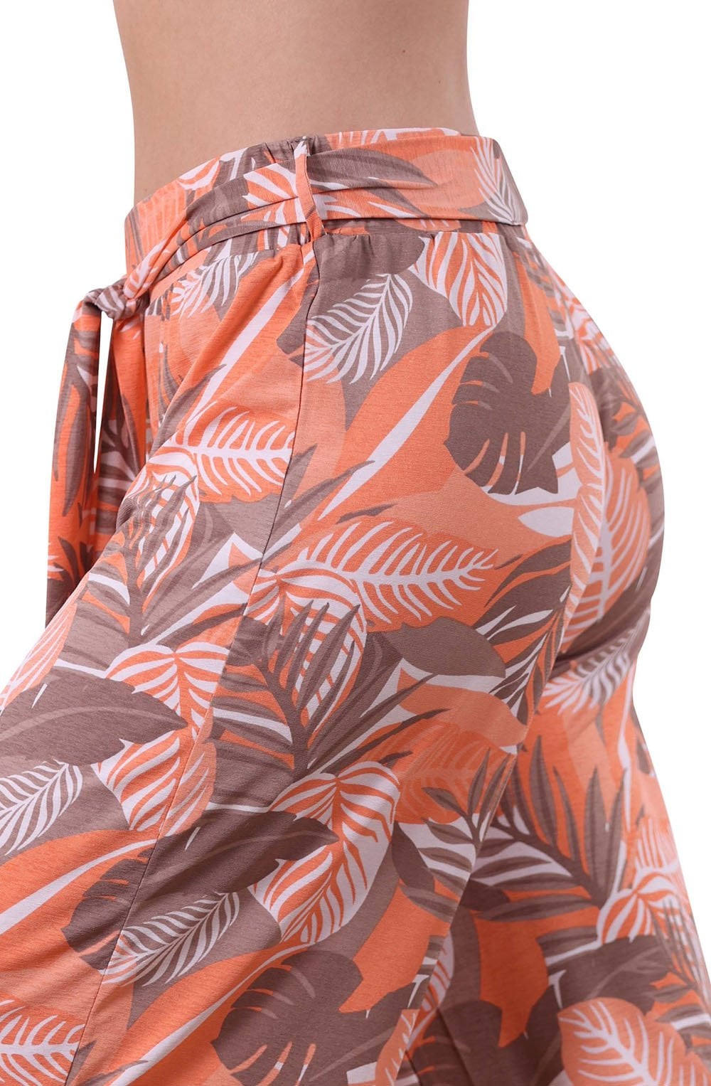 Toffee Brown and Orange Jersey Culottes